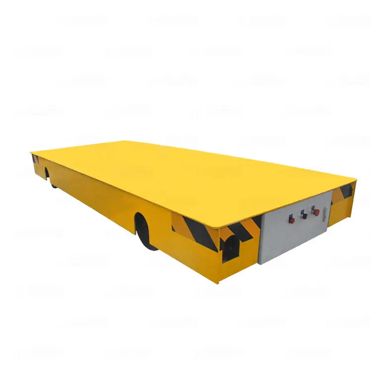 Flexible assembly line busbar powered 25t rail cart transport trolley