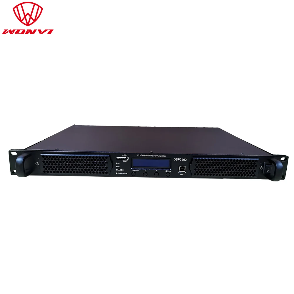 DSP2402 1U 2 Channel 2*2400W High Power PA Digital DSP Amplifier