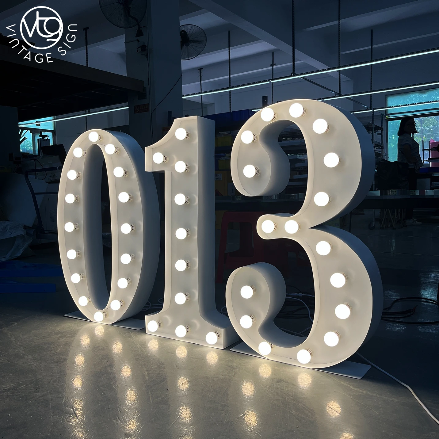 4ft 0-9 Warm White Giant Marquee Numbers Led Marquee Letters With Marque Letter Sign
