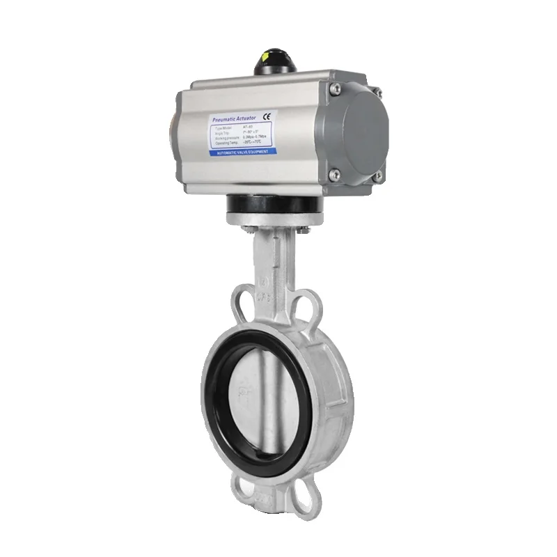 D671X-16P Stainless Steel 304 Quick-Cut Pneumatic Butterfly Valve Gas Media Explosion-Proof Switch General Water Systems