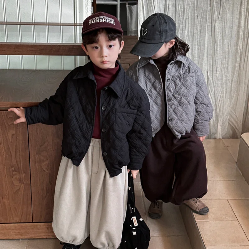 wholesale kids clothing winter children clothes baby thick soft stand outwear 1-7 year children coat boy and girls new Jacket