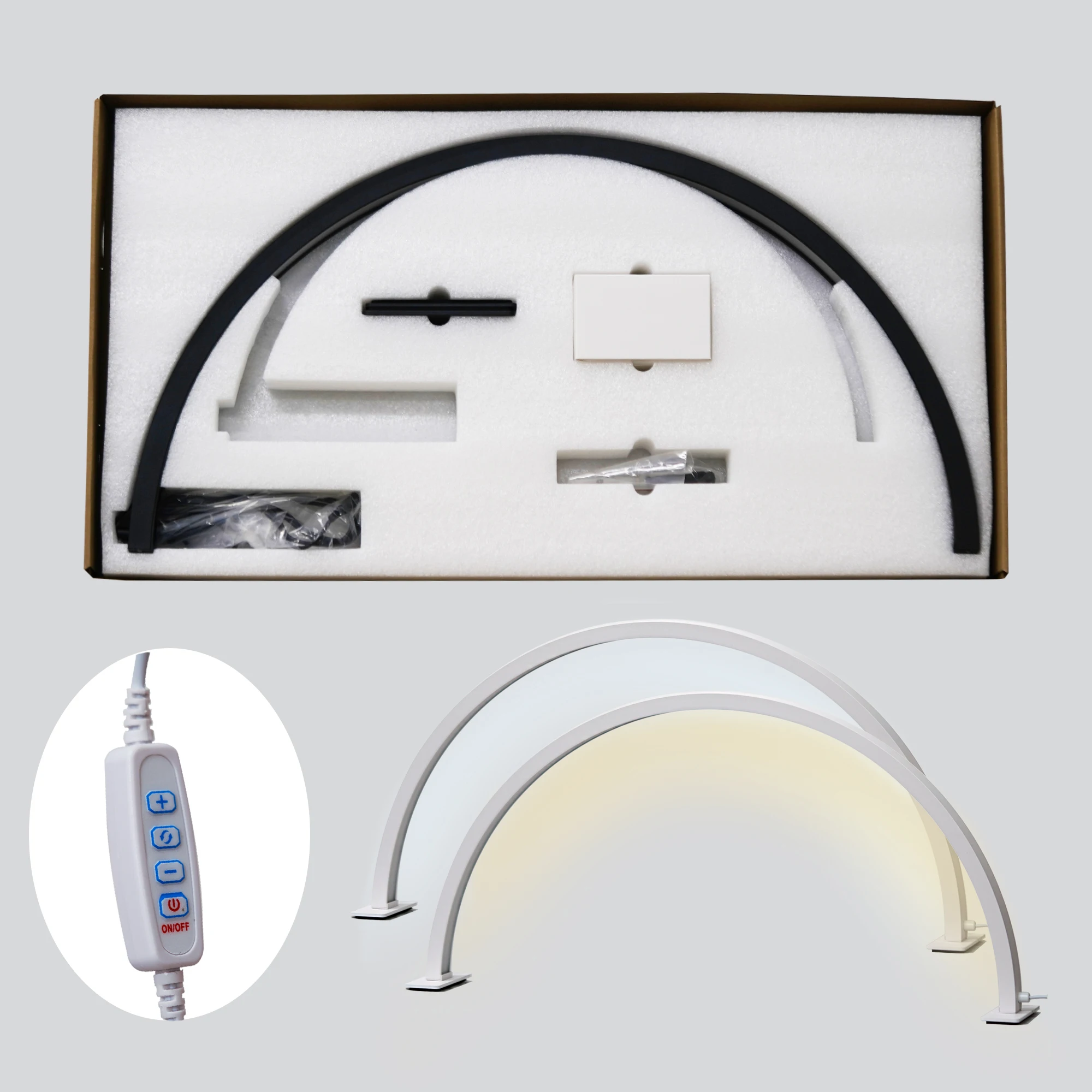 28 inches Big Size Half Moon  Nail Table Lamp  Lighting Beauty Salon  Logo Half Moon Light