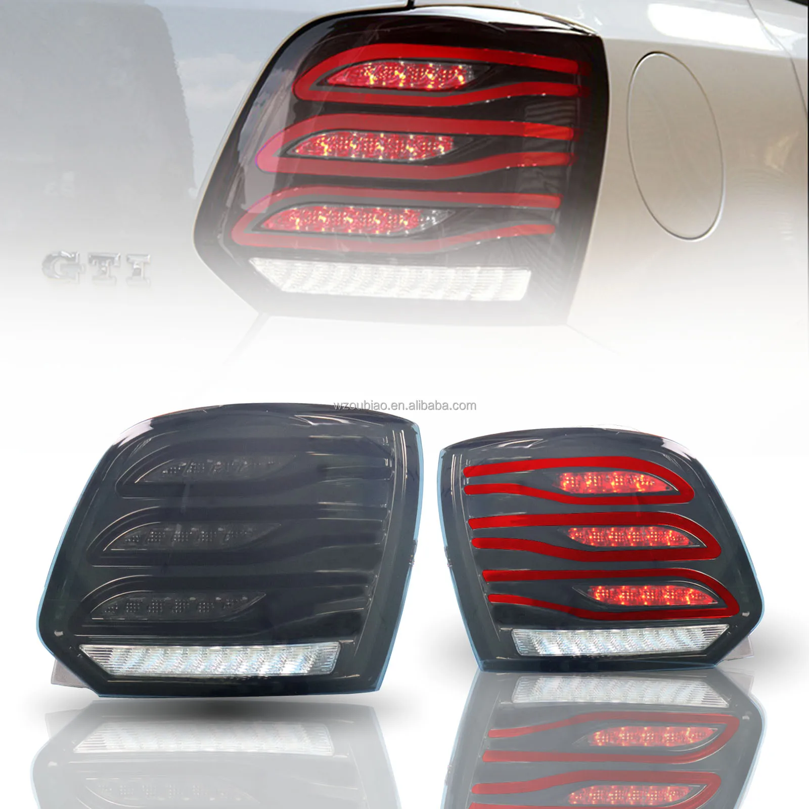 2021 Hot Sale Car Tail Lamp For Vw Polo Taillights Led Turn Signal Brake Reverse Lights