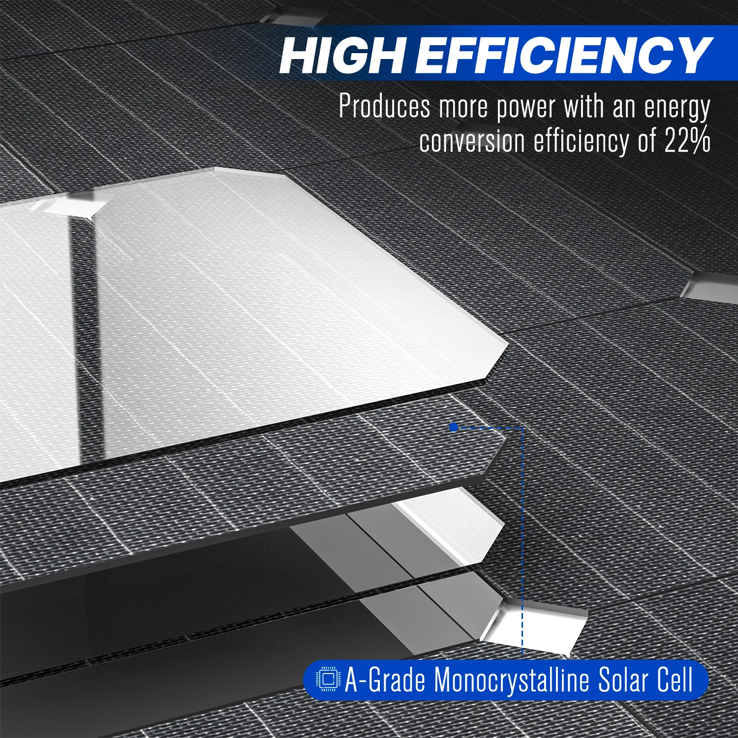 ATEM POWER High Efficiency Mono IP65 Waterproof Thin Lightweight 55W ETFE RV Marine Flexible Solar Panel