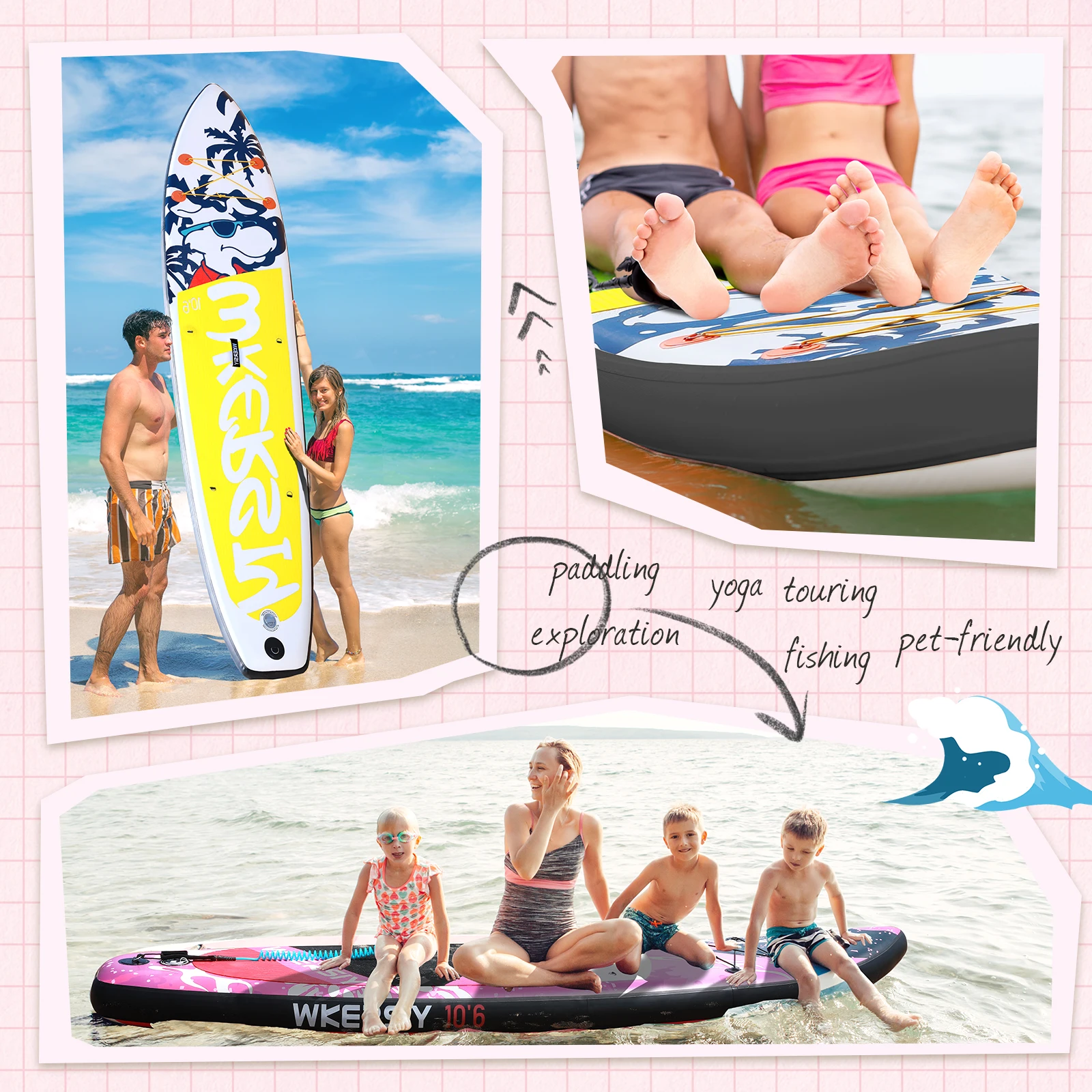 Hot Sale wholesale  new design inflatable sup board  stand up paddle board