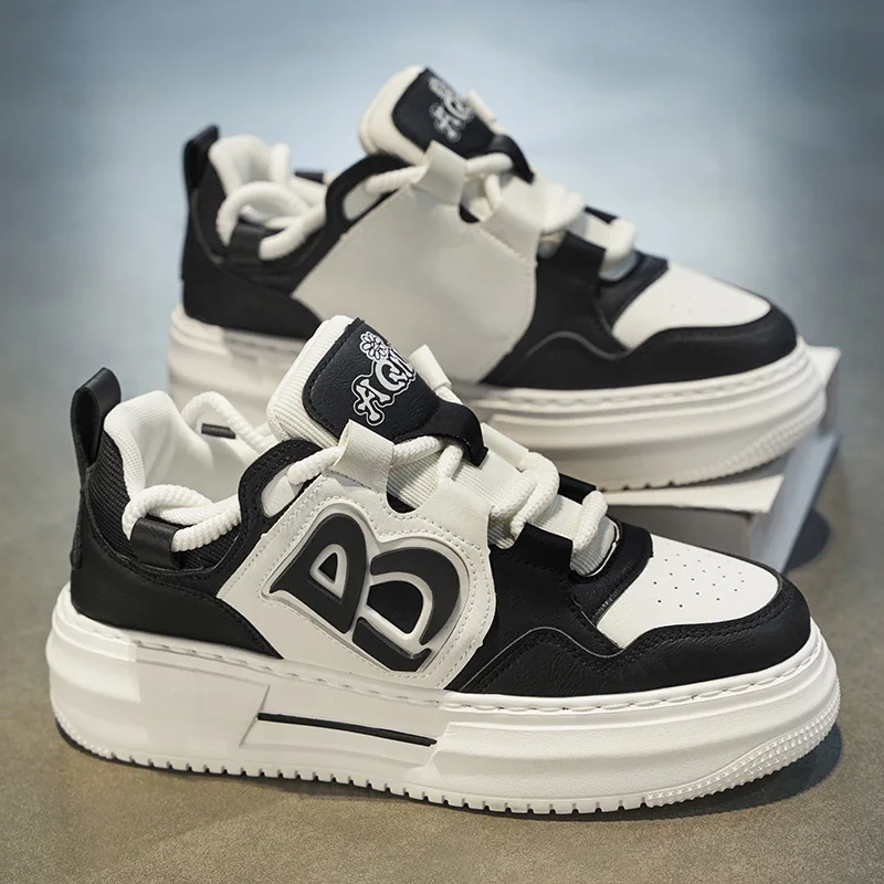 Sports Shoes For Men All Season Casual Sports Design Niche New Student Bread Thick Soled Board Shoes Simple Soft Soled Shoes