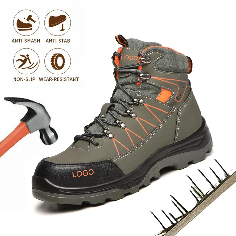 Оптовая продажа с завода, изготовленные на заказ защитные ботинки для вилочного погрузчика, ботинки со стальным носком, Рабочая обувь для мужчин, защитные ботинки для кошек со стальным носком