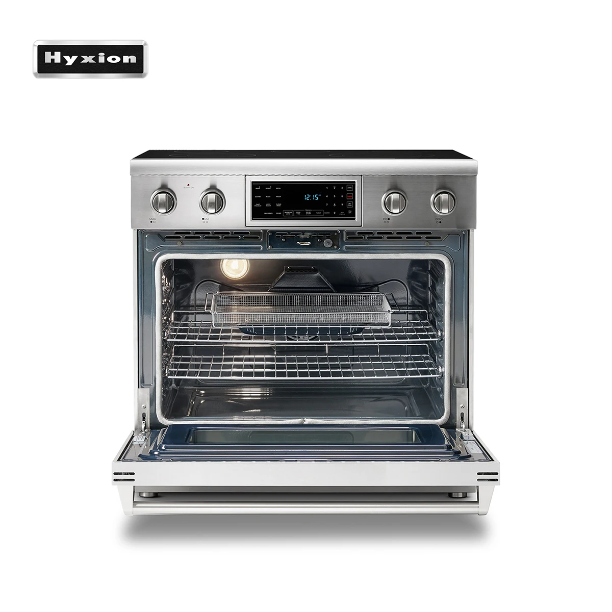 Hyxion Professional 240V  36 inch  Five burner electric stove combi with oven