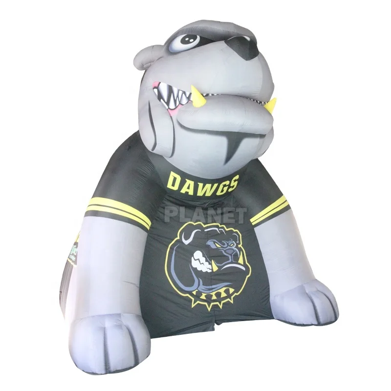 Attractive Sport Oxford Inflatable Mascot Bulldog Entrance Tunnel Advertising Inflatable Helmet Sport Tunnel For Sale