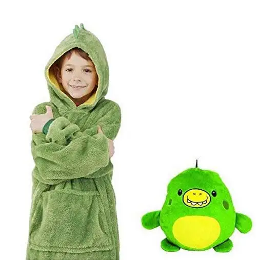 
2020 New Pet Hoodie sweatshirt kids Blanket Sweatshirt Plush Animals Blanket Hoodie For kids oversized 