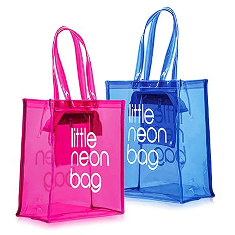 Small MOQ Summer New Fashion Pvc Clear Transparent Shoulder Handbag Hand Tote Bag Handbags For Ladies Women Bag