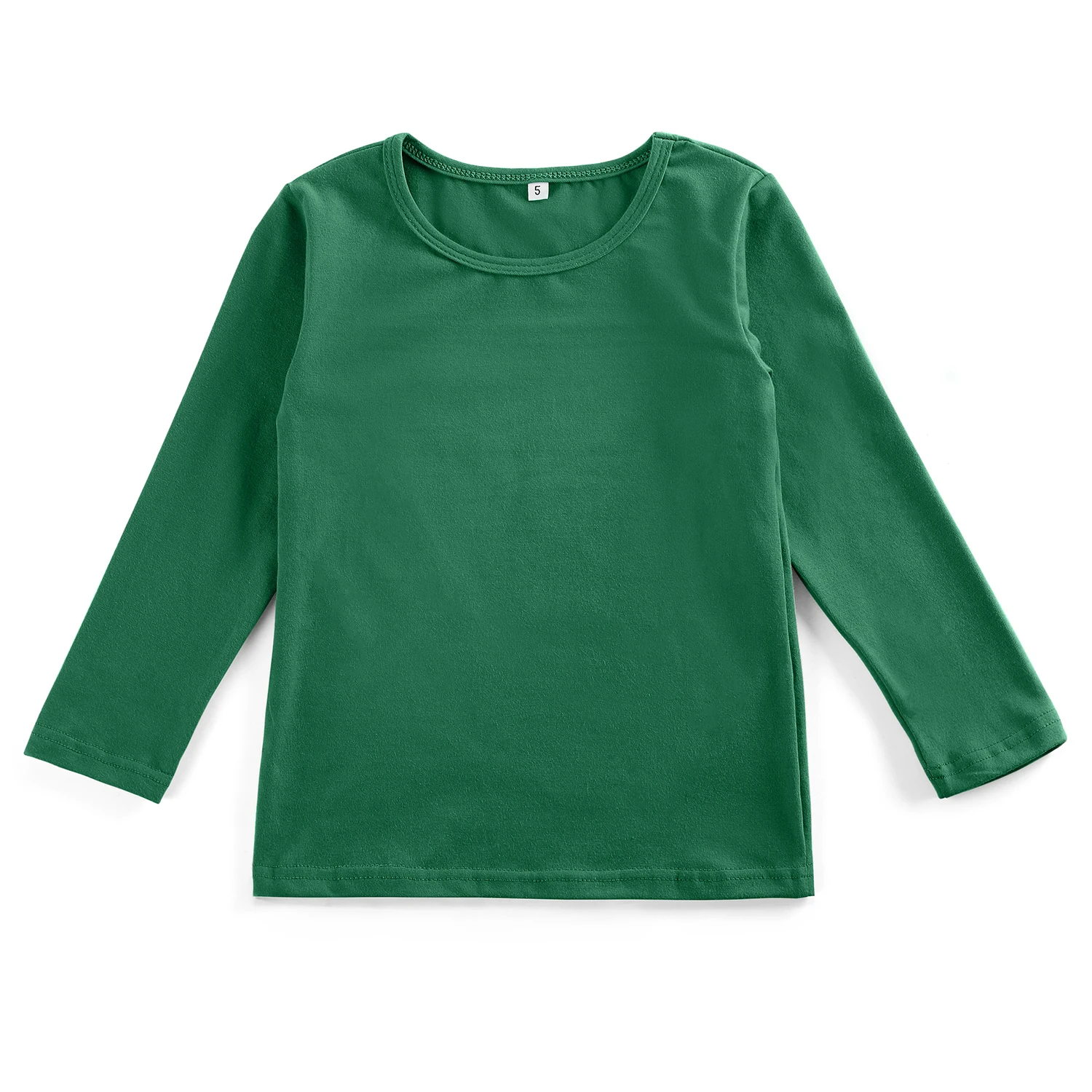 Low m oq  spring fall toddler  girl long  sleeve candy color  blank shirts kids  girl custom embroidery cotton  top tee