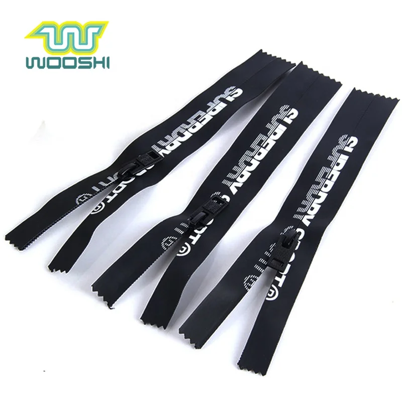 Zip Supplies Zippers PU Resin Zippers & Accessories Close-end Plastic Custom TPU Waterproof Vislon Teeth Derlin Zippers Printing