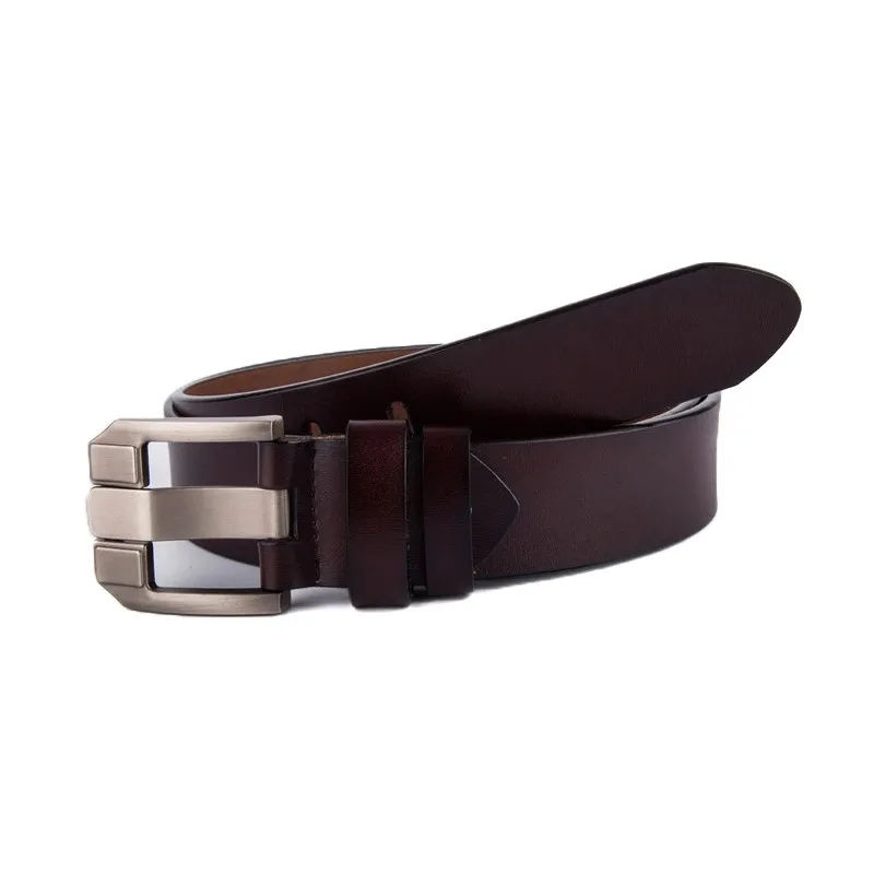 Мужские ремни из воловьей кожи, популярные ремни из натуральной кожи, мужской ремень с пряжкой с язычком, оптовая продажа, ремень LQbelt с заводским логотипом