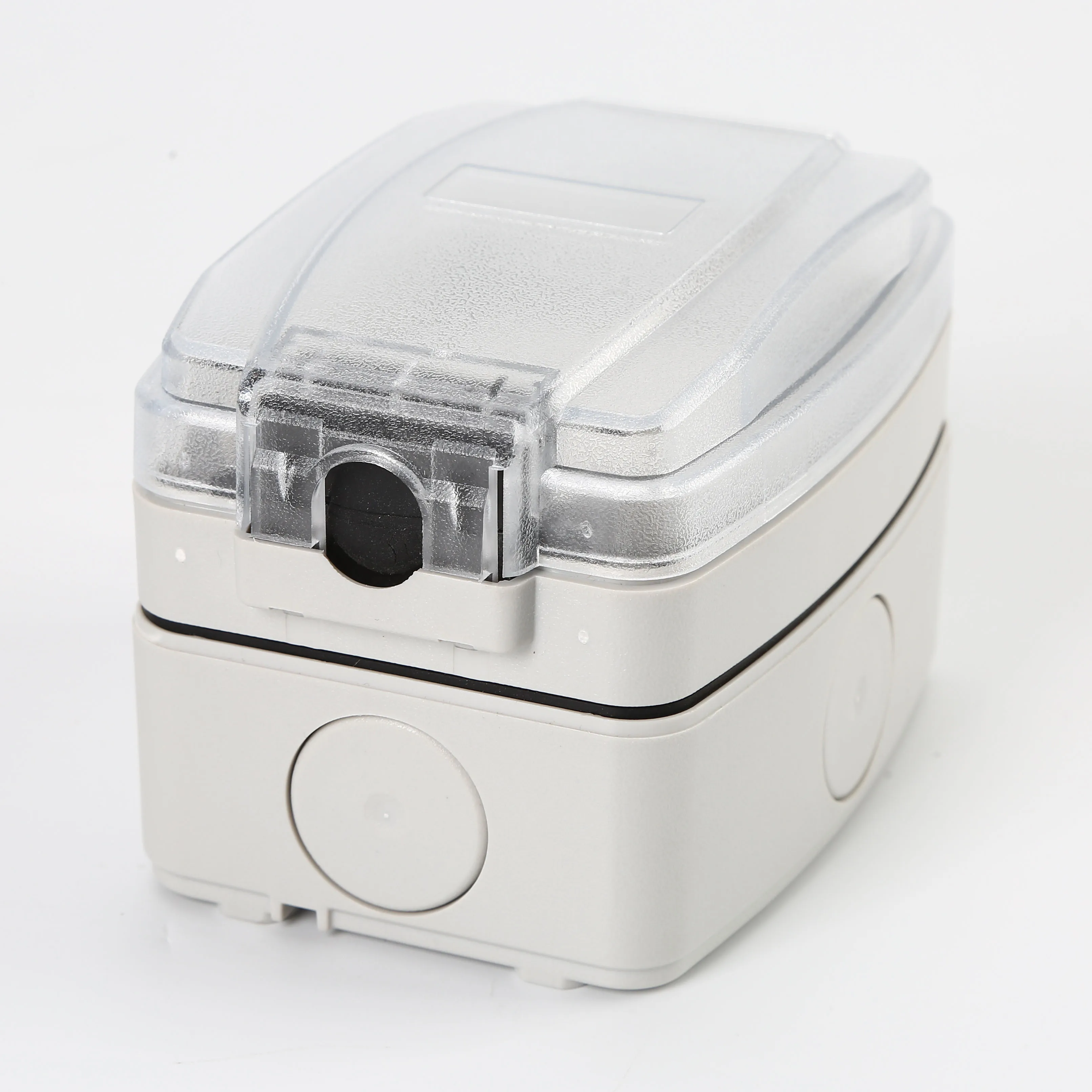 IP66 Electrical European 13A Switch Socket Wall Outlet Cover Transparent Waterproof UK Wall Socket Switch  HT-TC318T