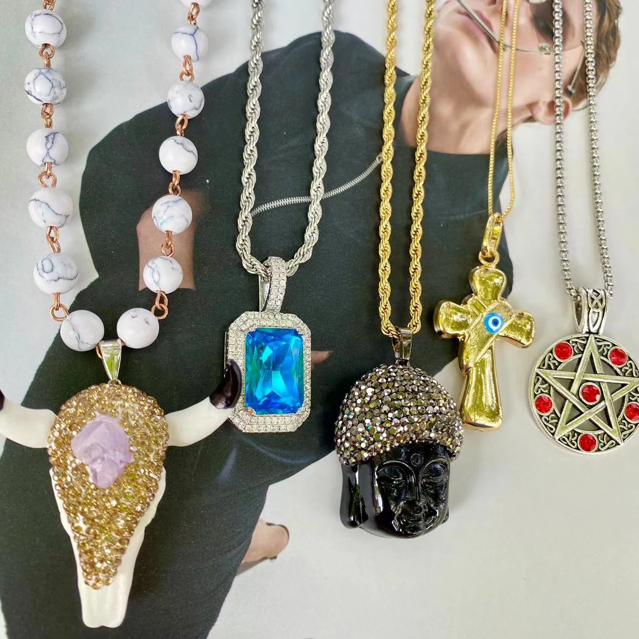 Wholesale Buddha Necklace with Pendant bull Chain Jewelry Luxury Jewelry with Jewelry Party Stainless Steel Necklace for Women