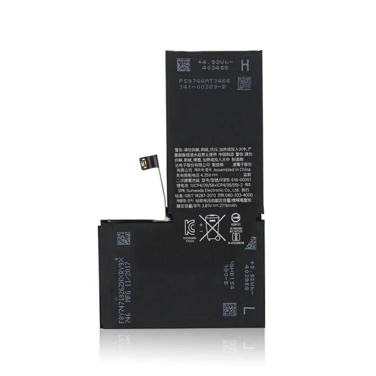 
Wholesale cell phone battery for Apple iPhone X Repair service parts For iPhoneXR battery replacement Long Life 0 cycle 