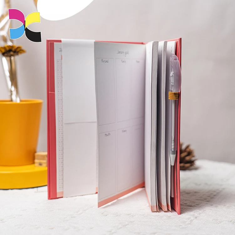 Recycled paper journal notebook custom logo diary notebook wedding planner