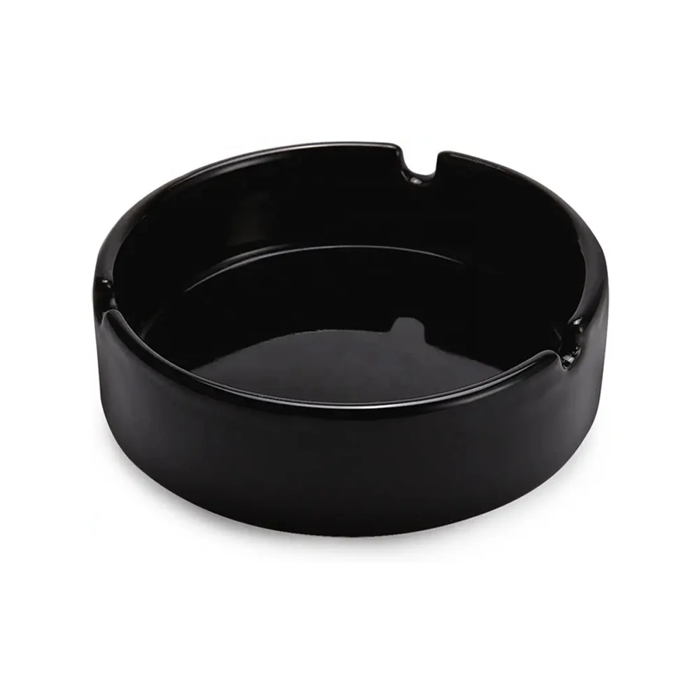 Пепельница для сигарет глянцевая черная керамическая пепельница для улицы в помещении настольная пепельница для курения пепельница для дома с индивидуальным логотипом умная пепельница