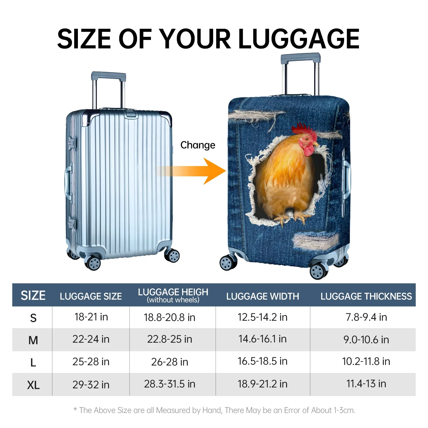 Personalized Sublimation Blank Luggage Cover Custom Polyester Suitcase Cover Spandex Luggage Bag Protective Print Covers