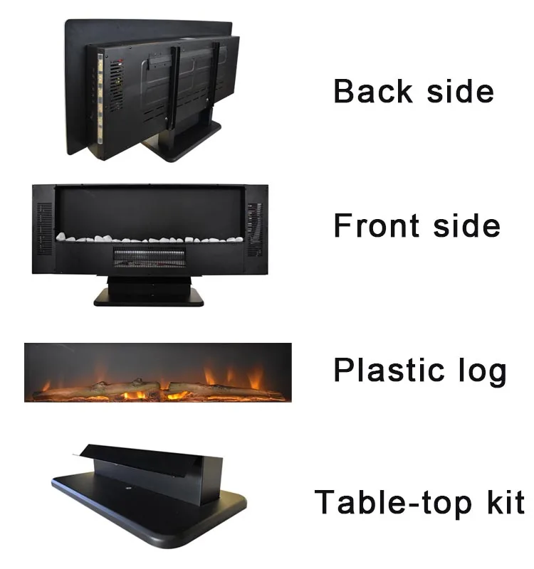 Glass Frame Decorative Wall Chimenea Electrica Electric Fireplace Wall Mounted