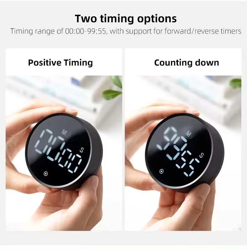 SHIMOYAMA Simple Designed White Magnetic Digital Electronic Kitchen Cooking Timer For Home