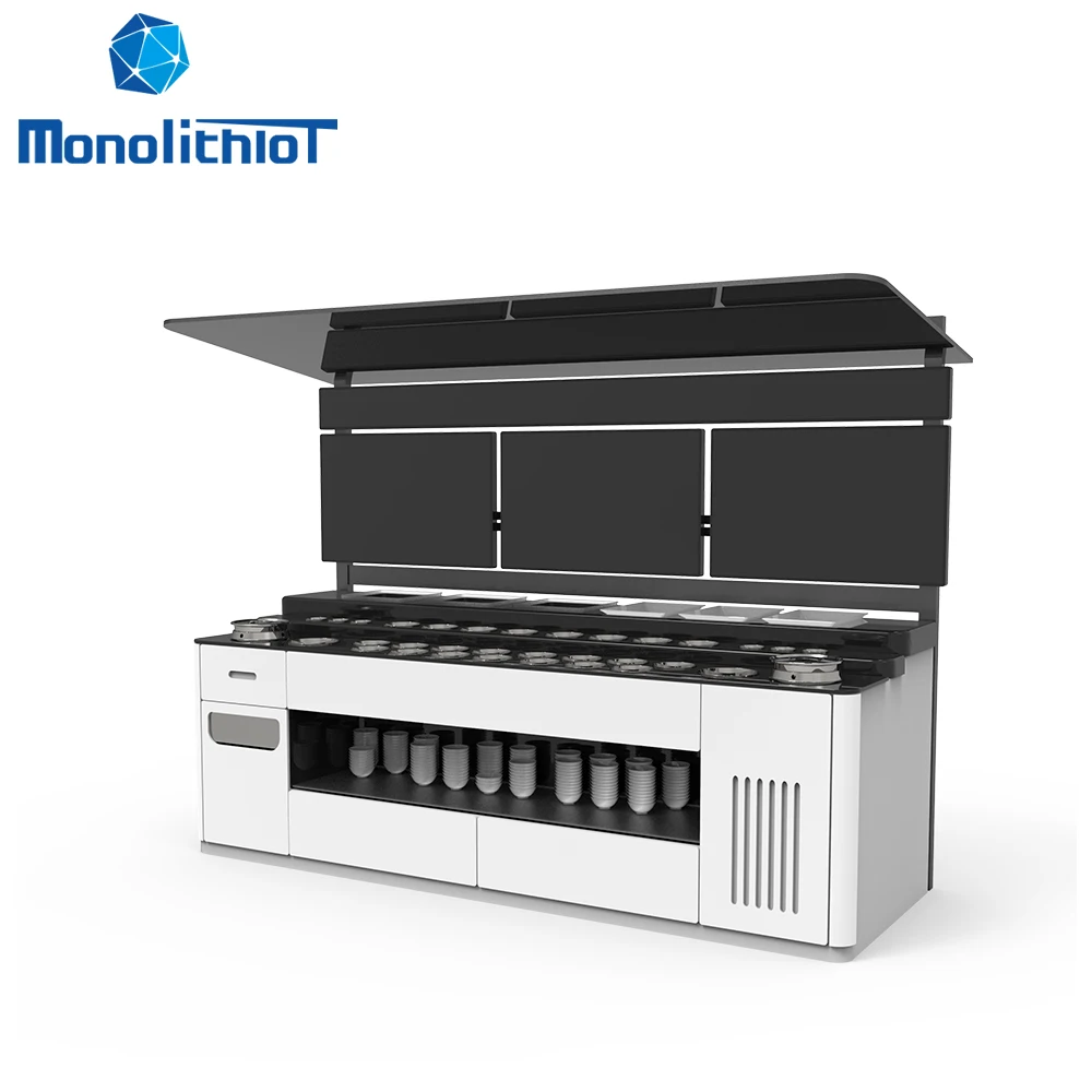 MonolithIoT Hot Pot Restaurant Seasoning Management System Weighing Cabinet Smart Shelf