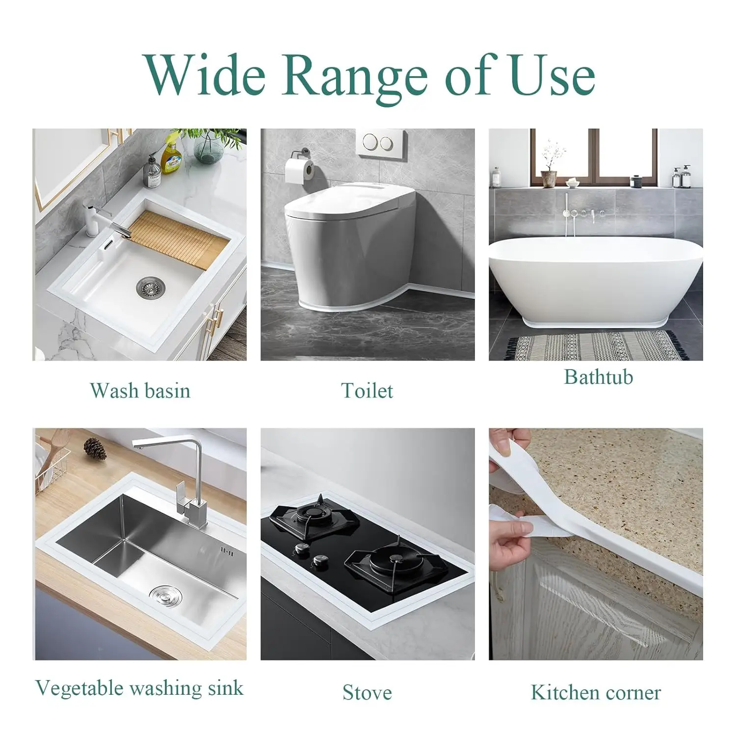 Butyl waterproof tape Self Adhesive Caulk Strip, Wall Sealing Tape, Waterproof Sealant Kitchen, Bathroom caulking Tape Shower