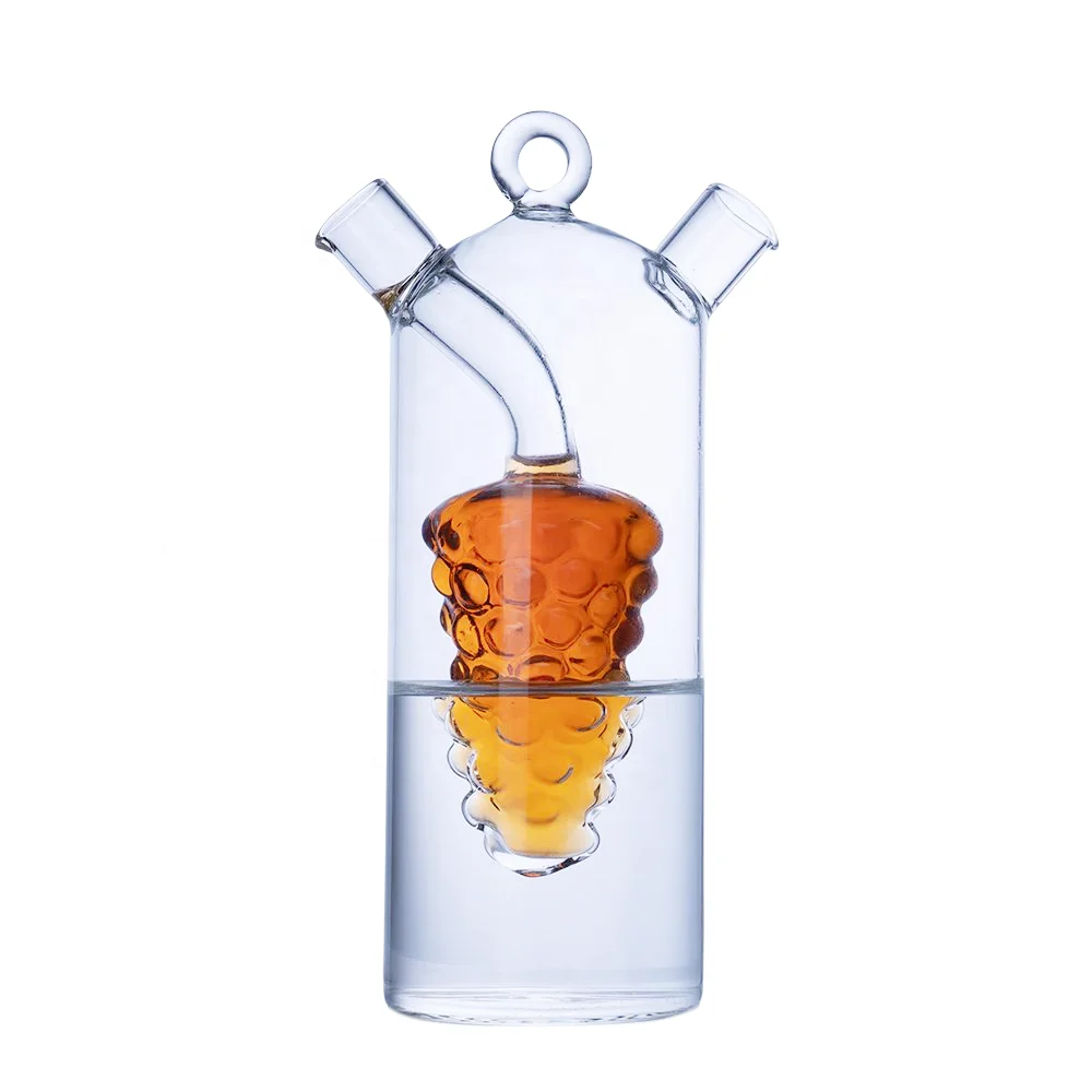 Hot Sale High borosilicate 2 in 1 oil vinegar bottle with Grape shape