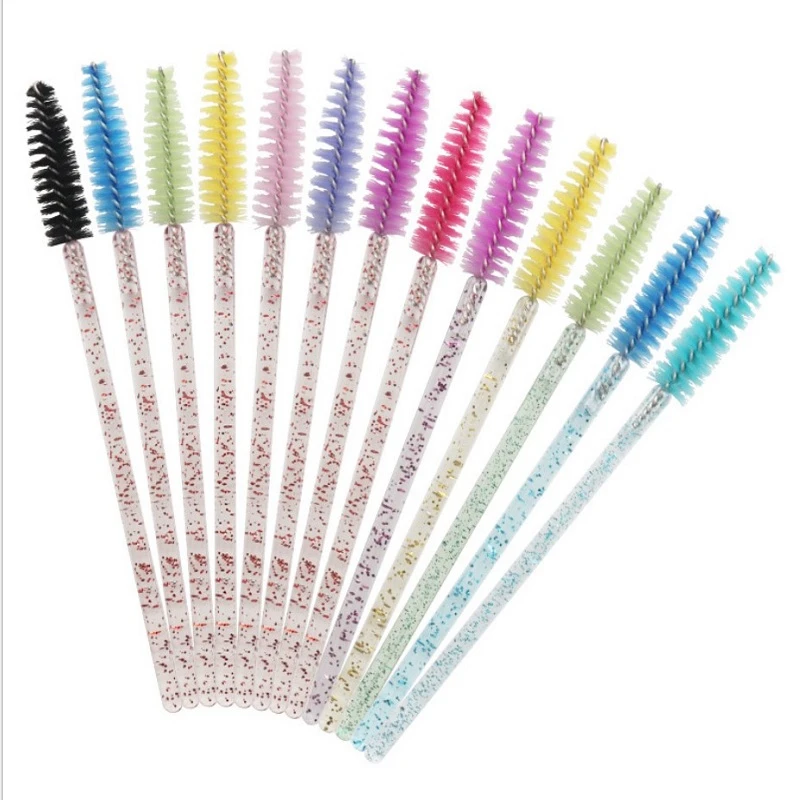 Microfiber Materials Small Micro Mascara Applicator Kit Disposable Glitter Long Tip Eyelashes Brush For Eyelashes