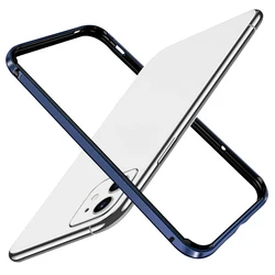 Bumper Case For iPhone 12 Mini 11 Pro Max 12Pro 11Pro XR X XS Luxury Aluminum Metal Silicone Phone Frame Blue Black Accessories