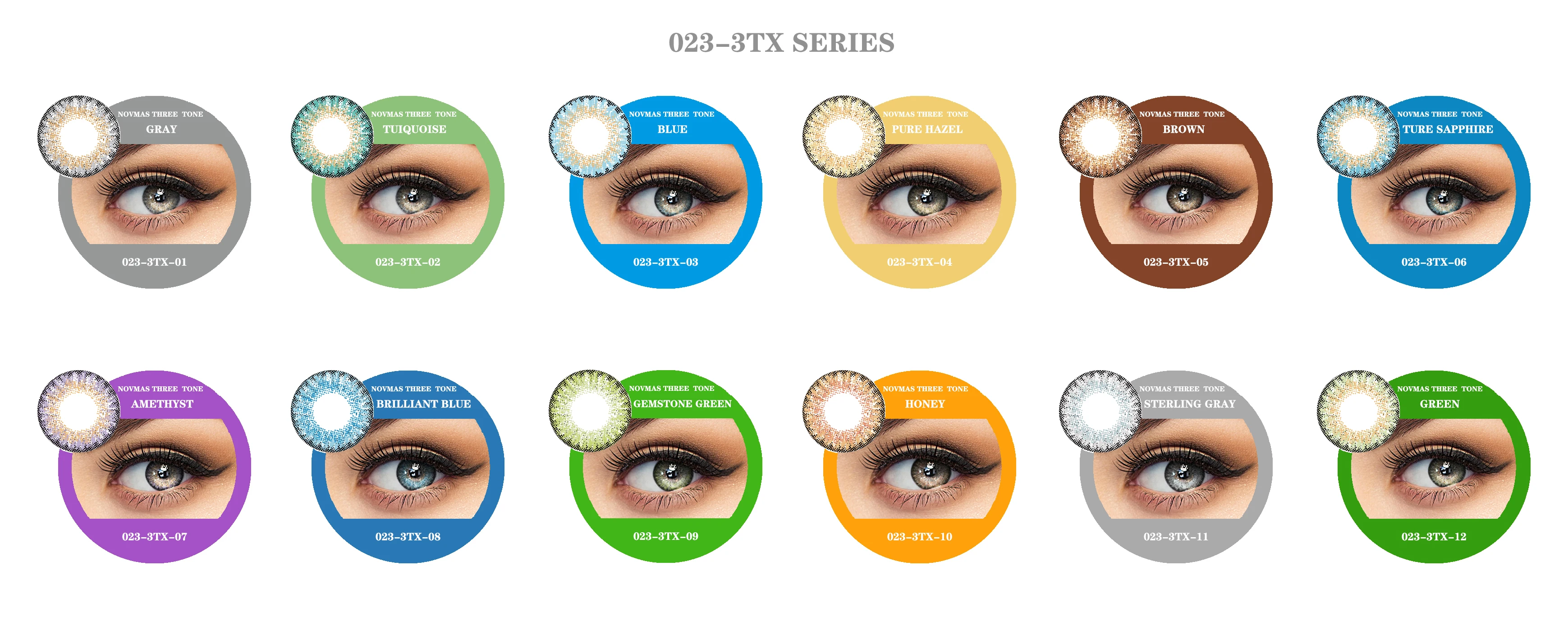 Wholesale 14.2MM Yearly natural cosmetic contact lenses colored contact lenses green