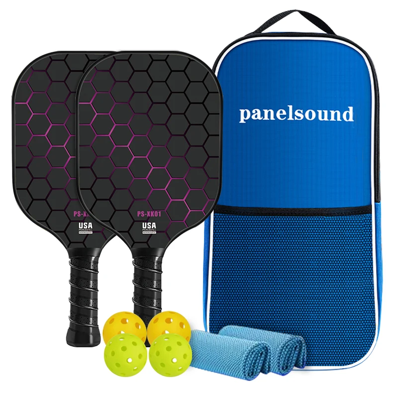 Wholesale 16mm PP Honeycomb Hot Press T700 Rough Surface Raw Carbon Fiber Pickleball Paddle