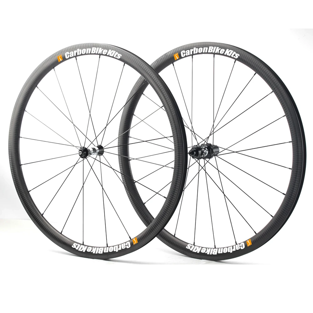 700C 35/38mm Tubular Tubeless Carbon Road Bike Wheels With  DT350 Swiss