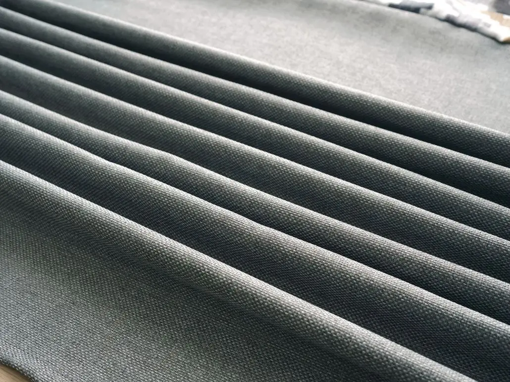 Factory supply fancy high quality  linen dimout wave printed curtain