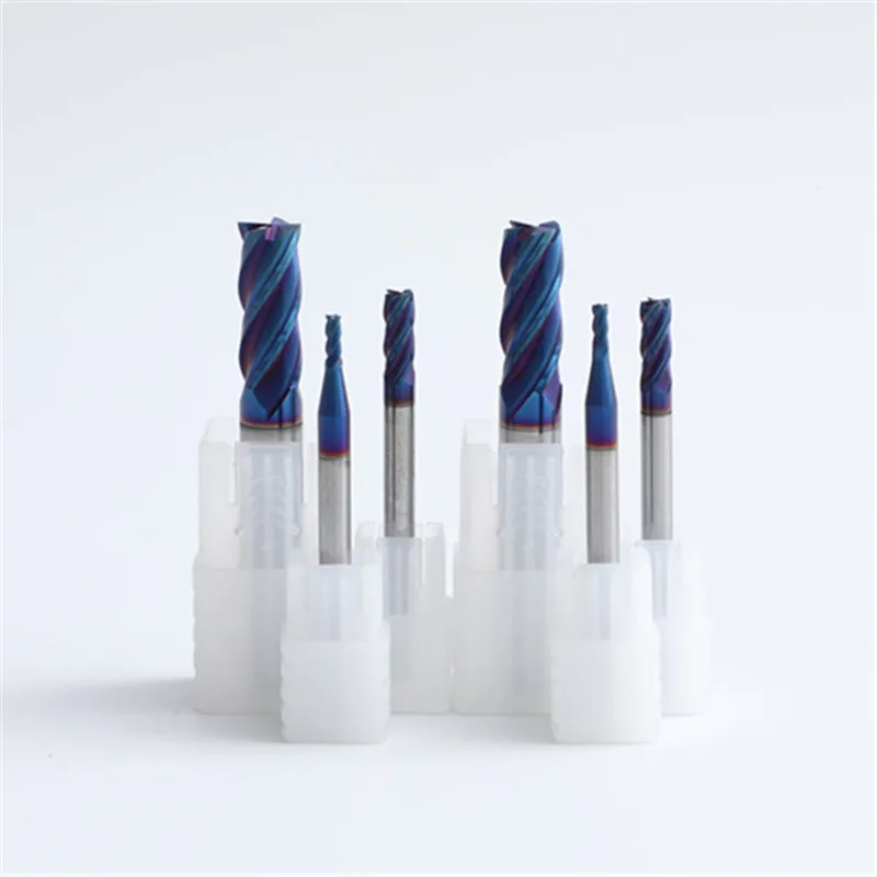 high quality 2024 blue nano coating milling tooling carbide end mill