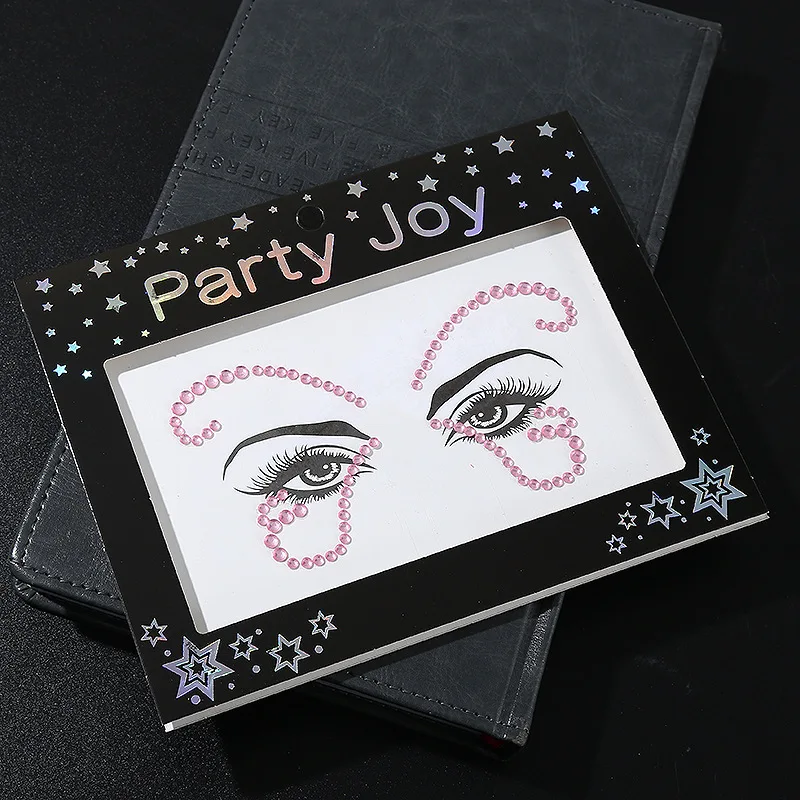 Colorful Butterfly Design Rhinestones Jewelry Artificial Fake Tattoos Festival Make Up Face Jewels for Woman