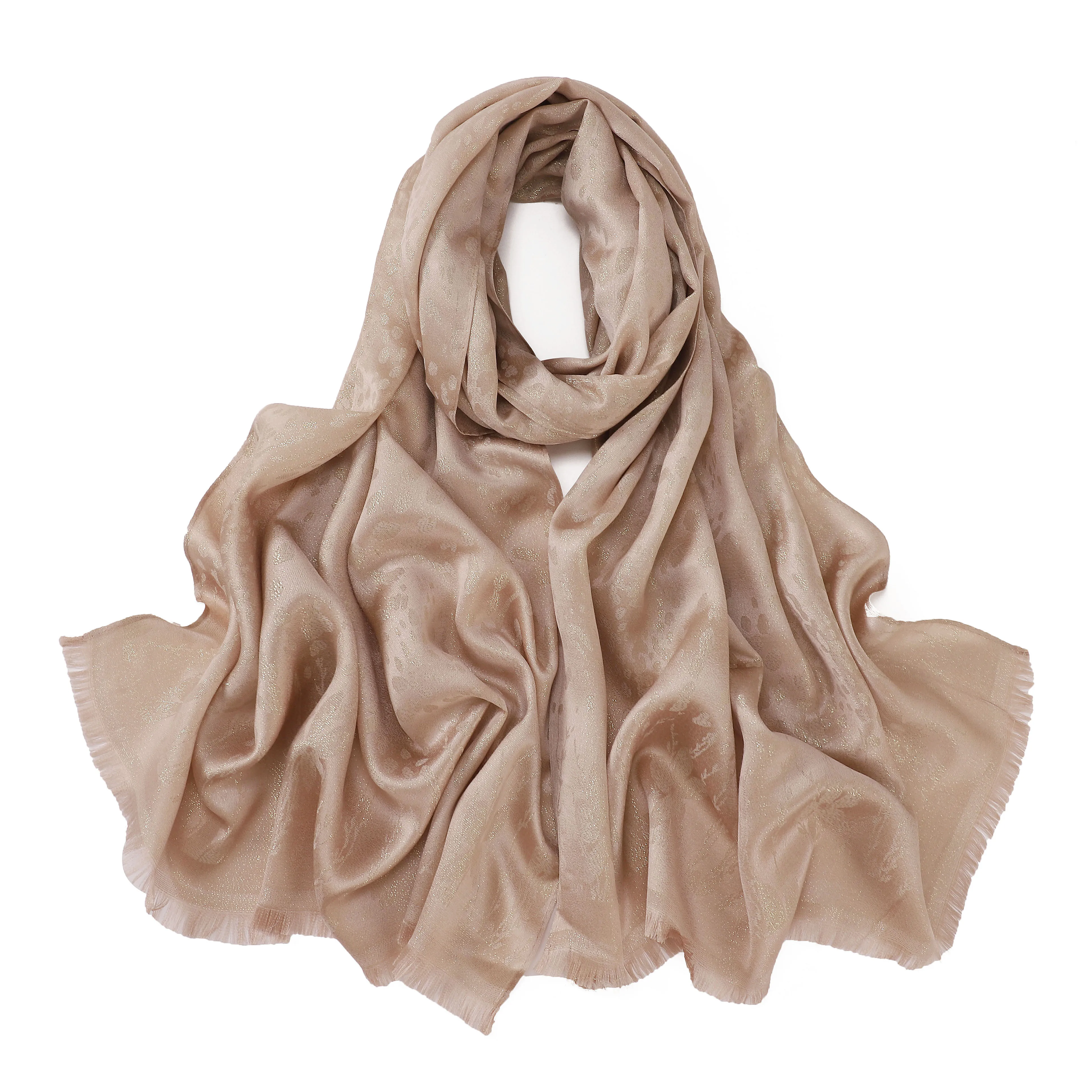 High Quality Malaysia Woman Luxury Ladies Muslims Scarves Summer Scarf Oval Pattern Hijab Women Ethnic Glitter Shimmer Shawl