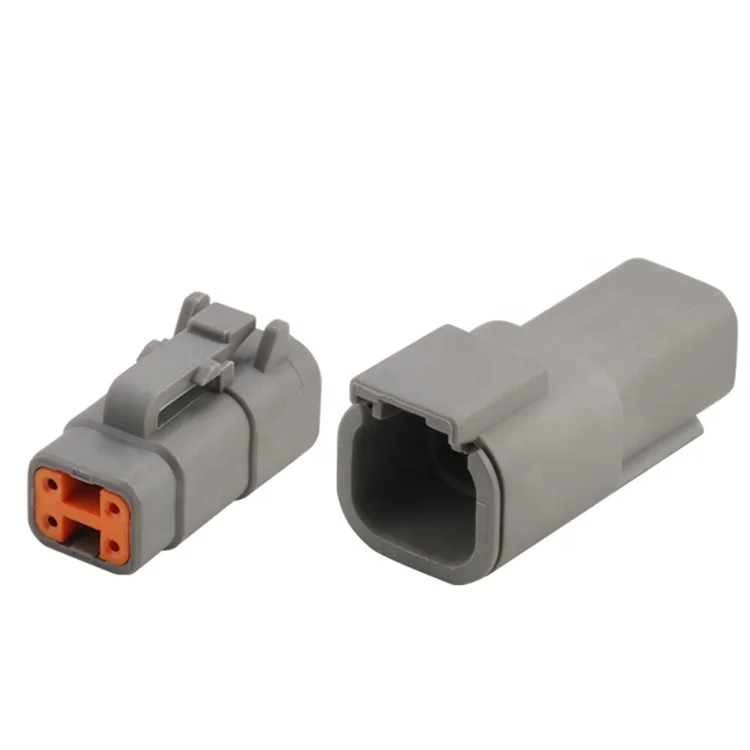 DTM Male Female 2 3 4 6 8 12 Way Black and Gray Housing Waterproof Auto Connector