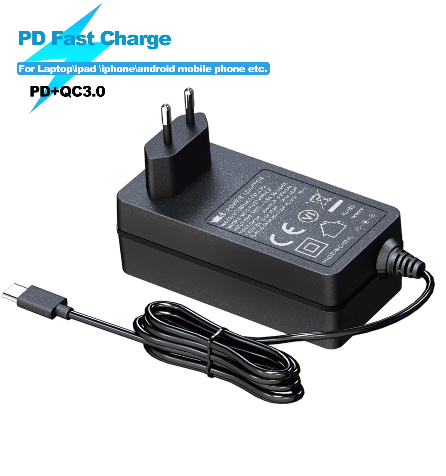 For Hp Dell Lenovn 45w 65w 90w 120w Battery Laptop Charger Ac Dc Usb Type-c Universal Laptop Power Adapters