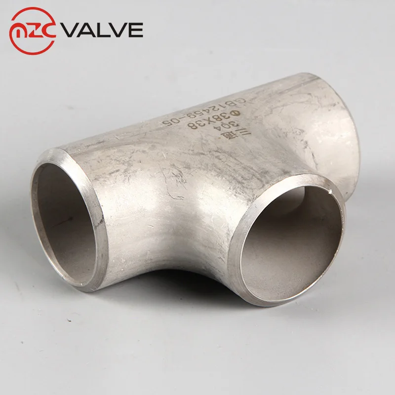 ISO 9001 Stainless Steel 304 and 316 Pipe Tee and Pipe Fittings Industrial Fittings 3 Way Welding Equal Tee Price