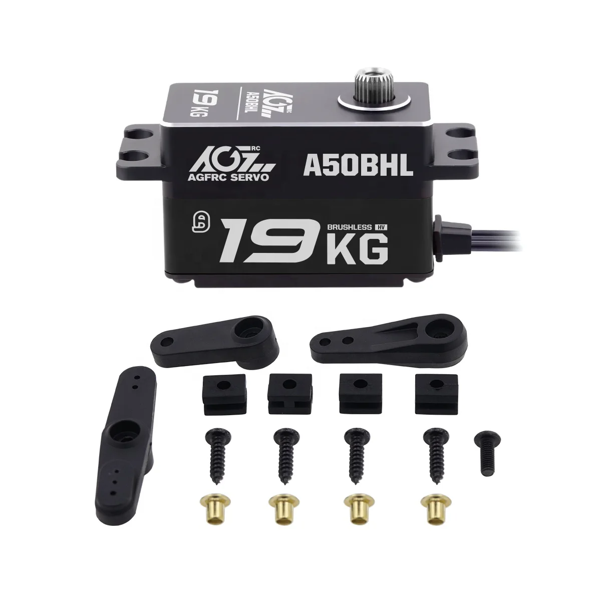AGFRC A50BHL 1/10 RC Drifting Brushless Servo 19kg High Torque 0.073sec Fast Speed Metal Gears Digital Low Profile Servo Motor