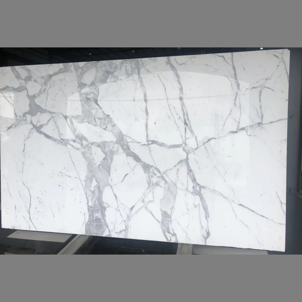 Marble for House Floor, White Calacatta Italian Marble Slab , Marble