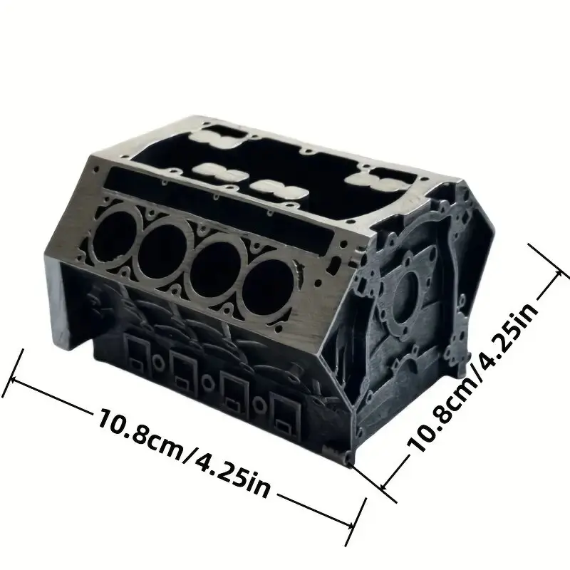 engine block desk organizer unique desk decor V8 engine model business card holder for desk