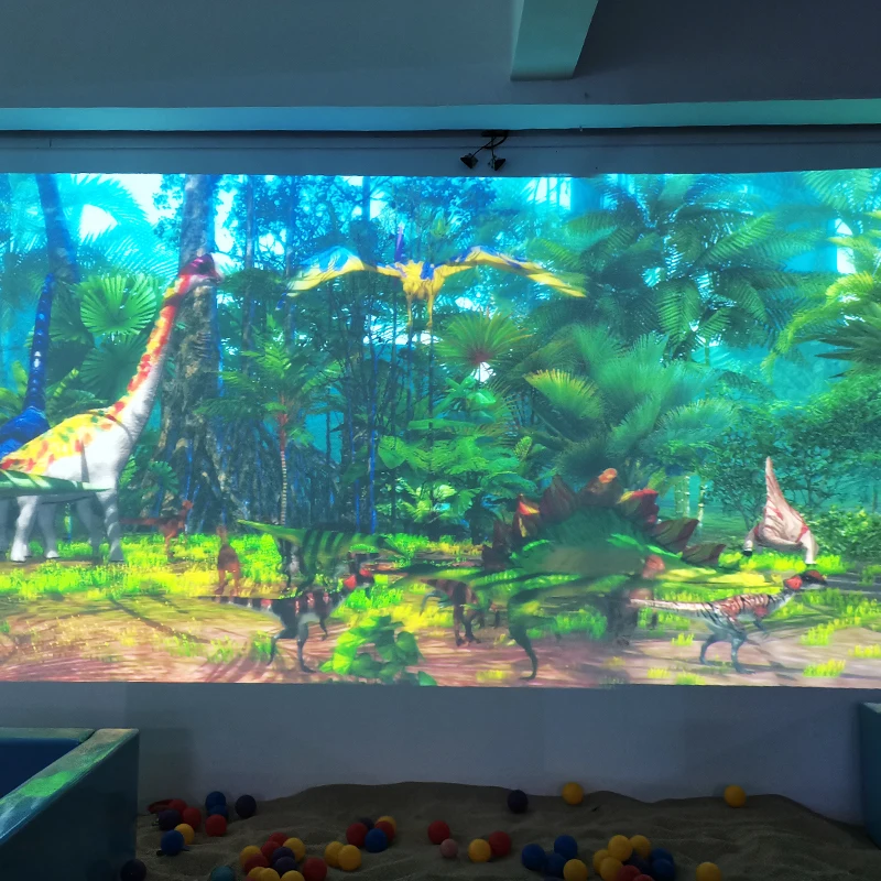 3D AR Magic Jurassic Park painting Game Indoor Interactive Projection System Drawing Projector Wall for kids