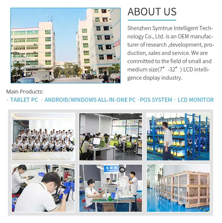 Digital display 14 inch touch screen computer with USB OTG Wifi RJ45