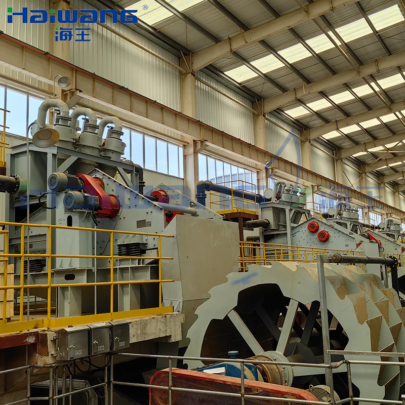 Высококачественная рабочая станция для Извлечения мелкого песка с гидроциклоном и колесной пескомойкой переработки