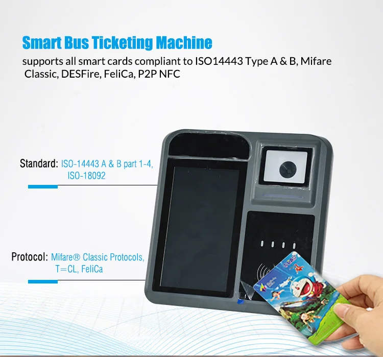 China Smart Bus Validator with NFC Reader and QR Code Scanner Support 4G GPS P18-Q