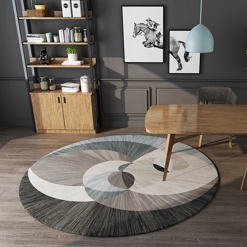 Nordic style circle rugs polyester decorative floor carpet