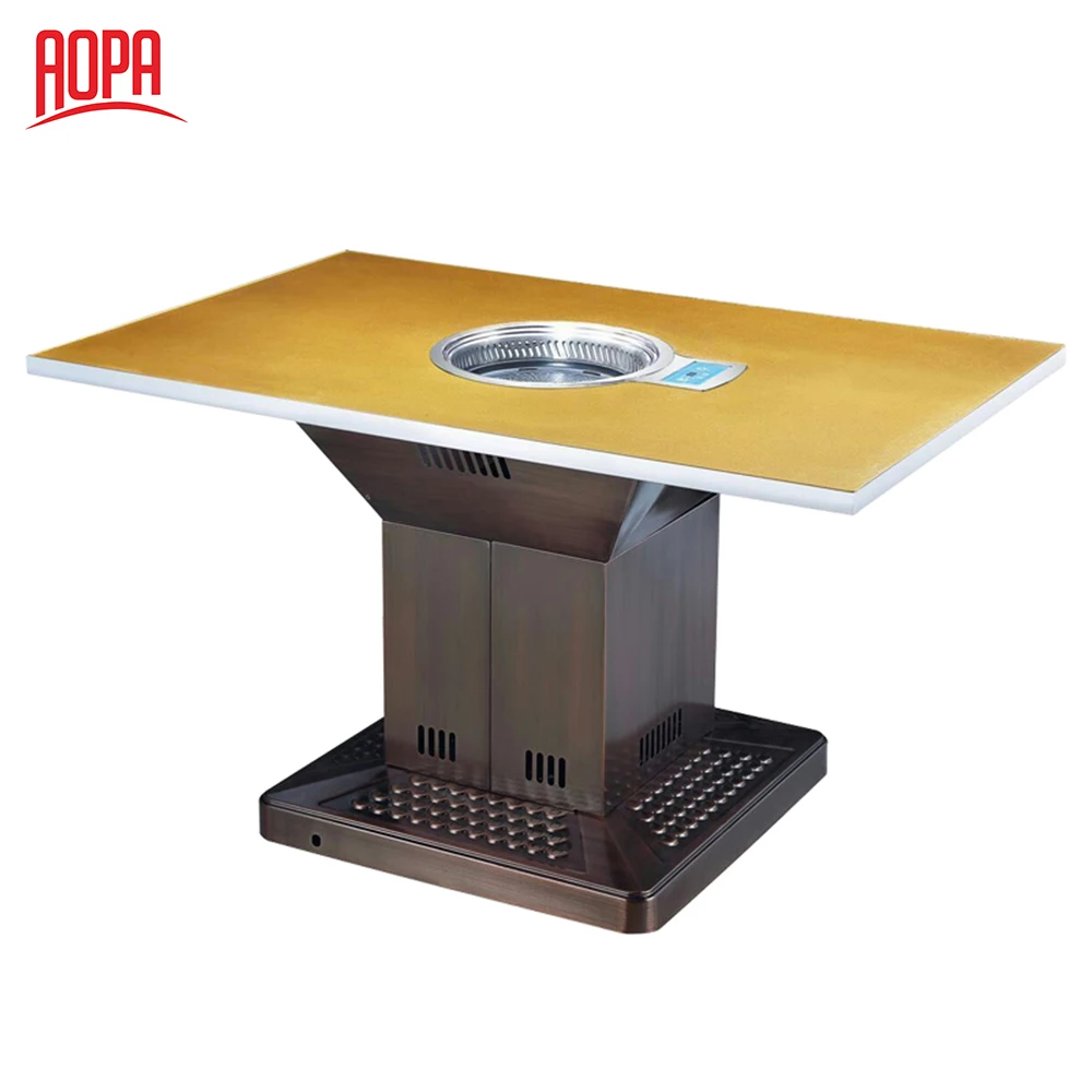 AOPA Fashion smokeless electric korean bbq grill restaurant table